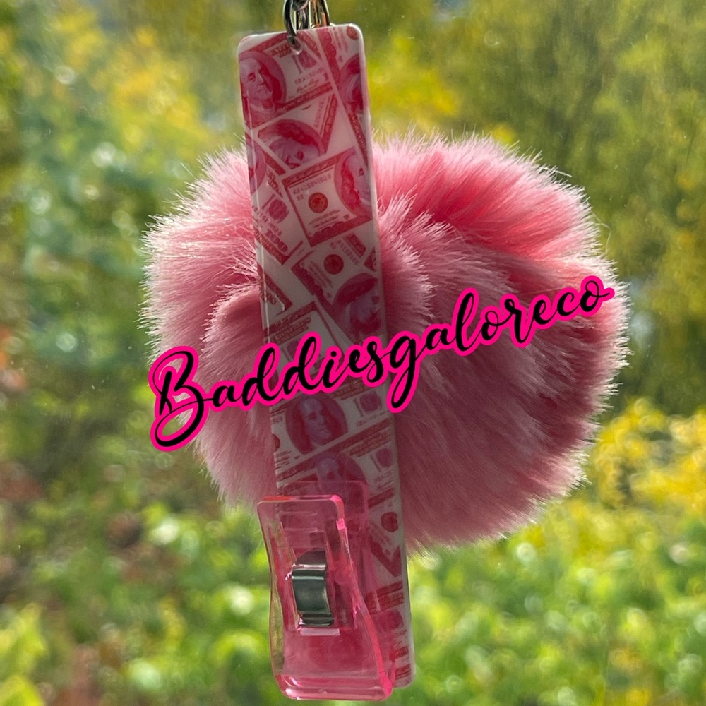 Pink Money Card Grabber W/ Puff